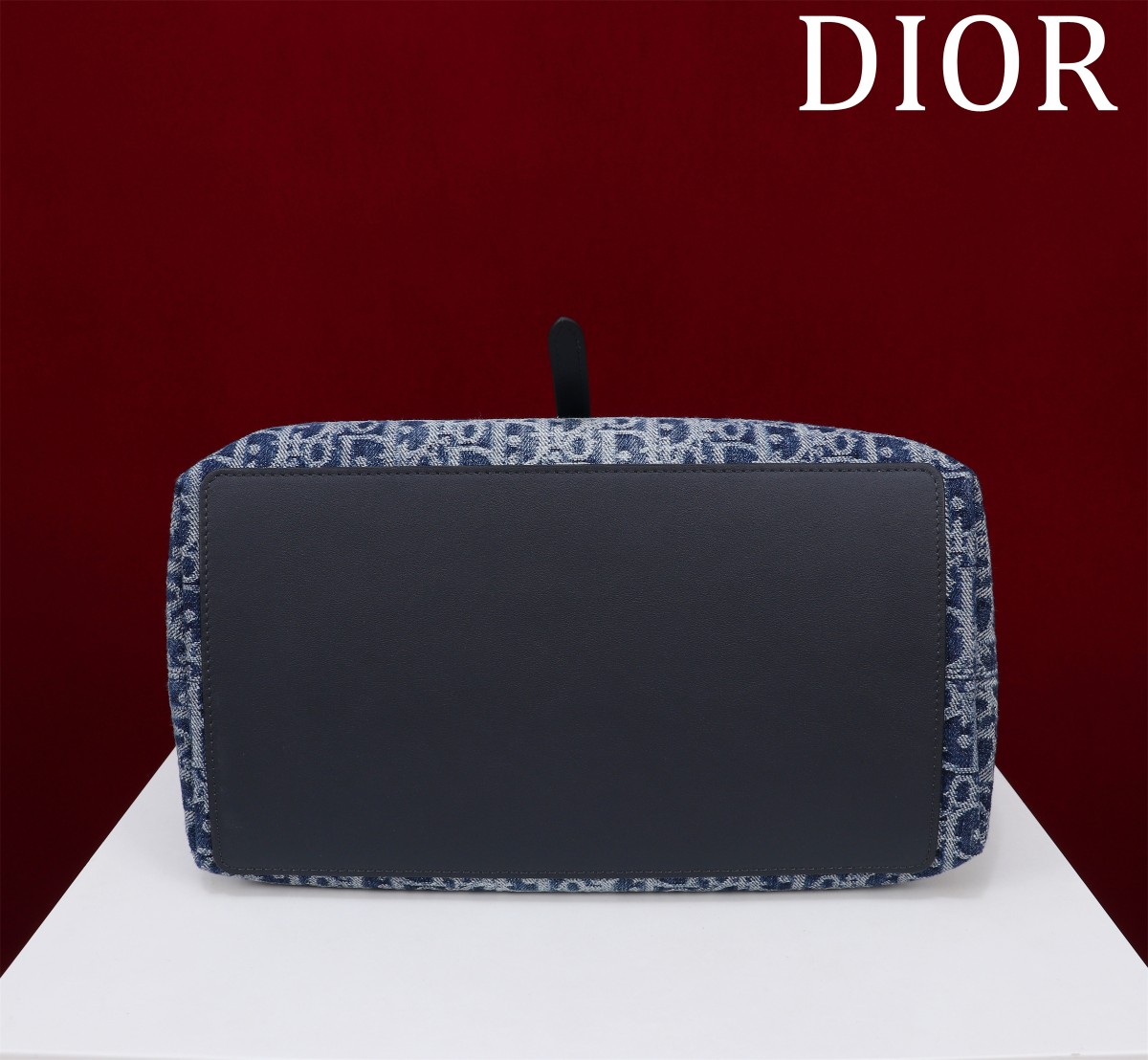 Bagsaaa Large D10r Toujours Bag Blue Denim D10r Oblique Jacquard - 37 x 27 x 19 cm