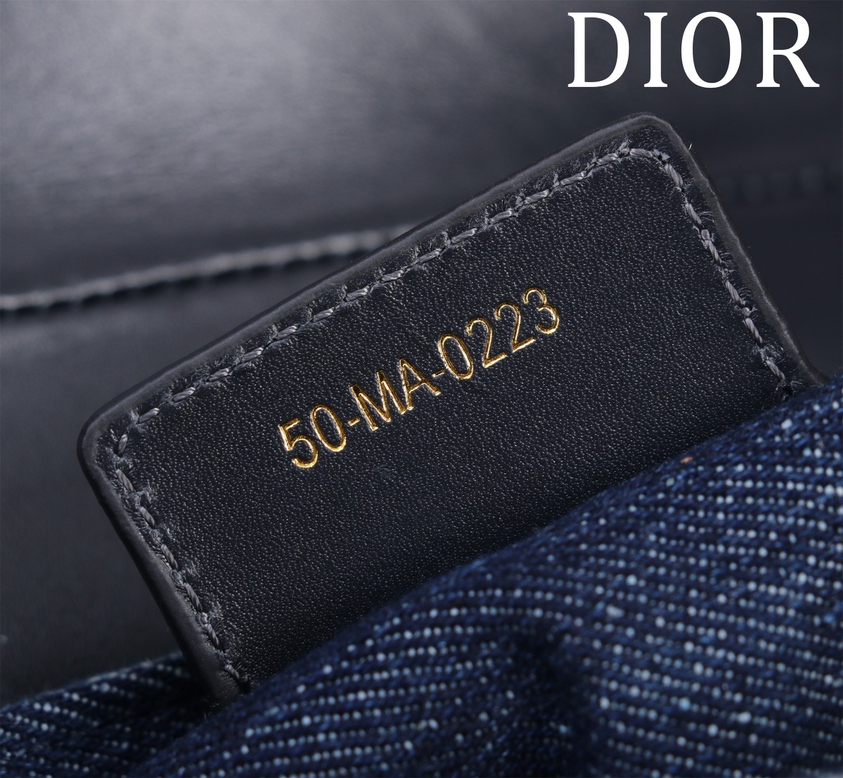 Bagsaaa D10r Saddle Bag with Strap Blue Denim D10r Oblique Jacquard - 25.5 x 20 x 6.5 cm