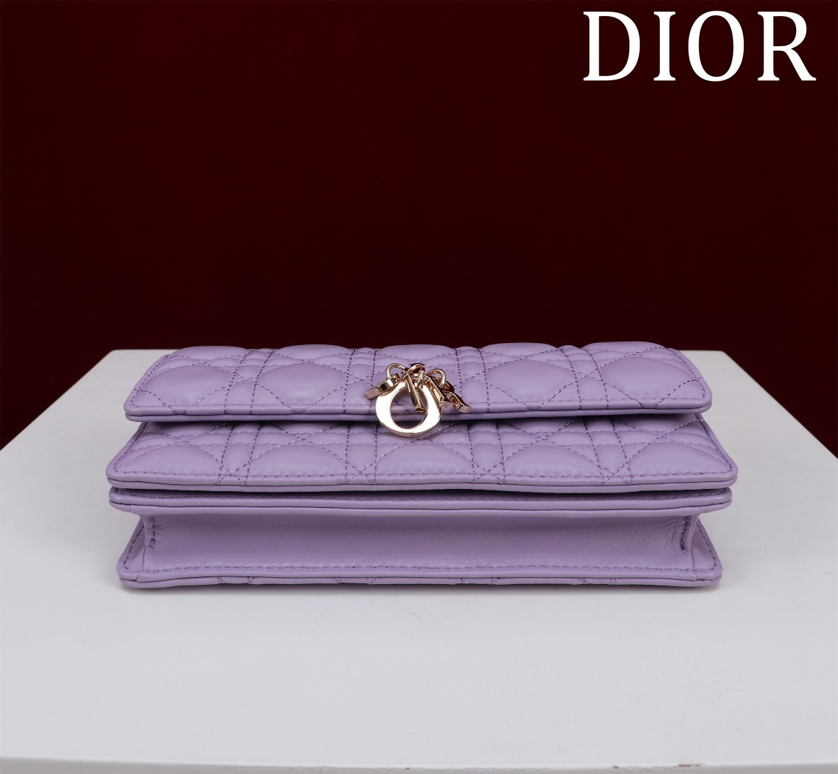 Bagsaaa My D10r Mini Bag Purple Cannage Lambskin - 21 x 11.5 x 4.5 cm