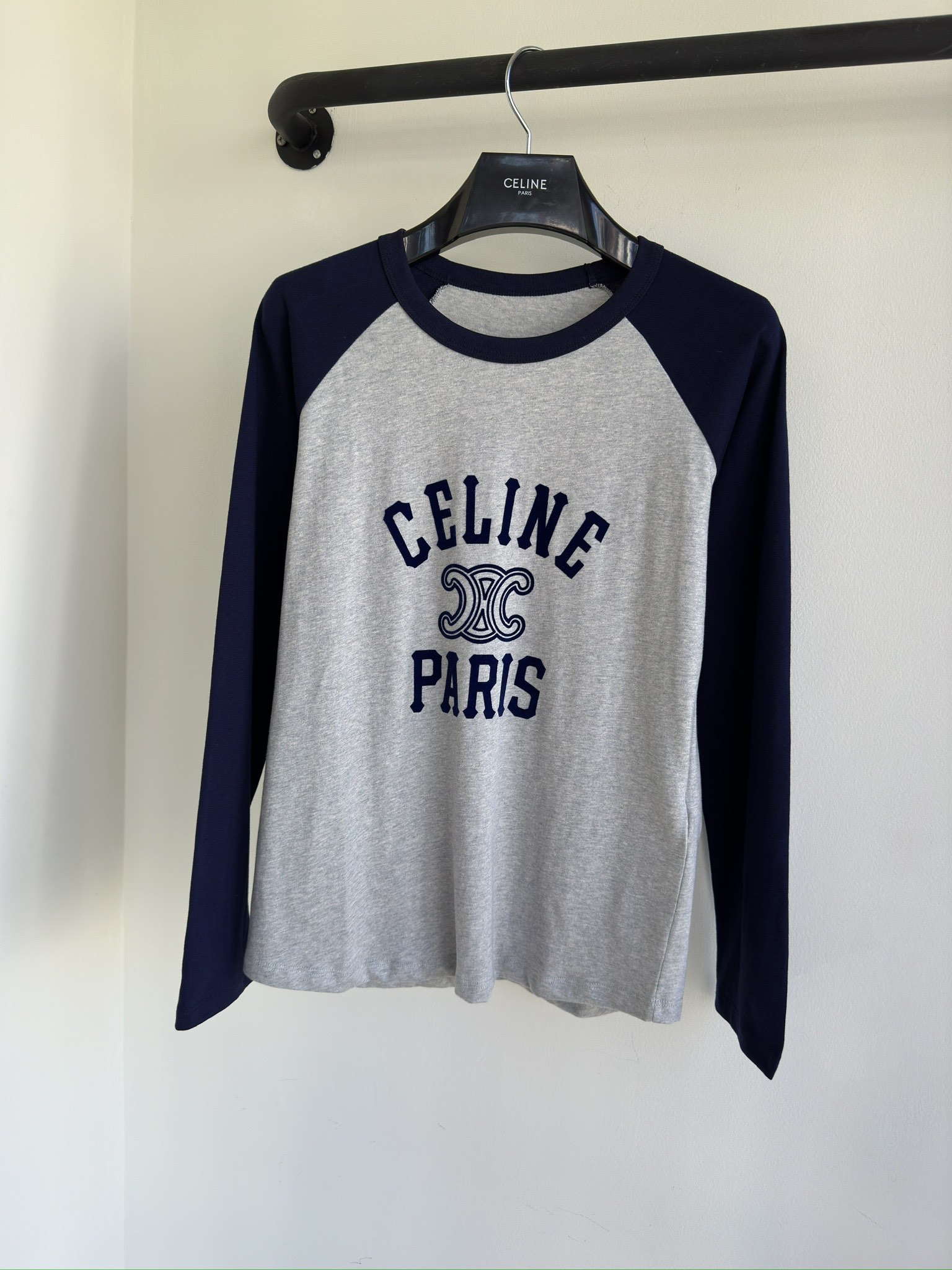 Bagsaaa Ce1i*e Paris T-Shirt In Cotton Jerseygrey Melange/Navy