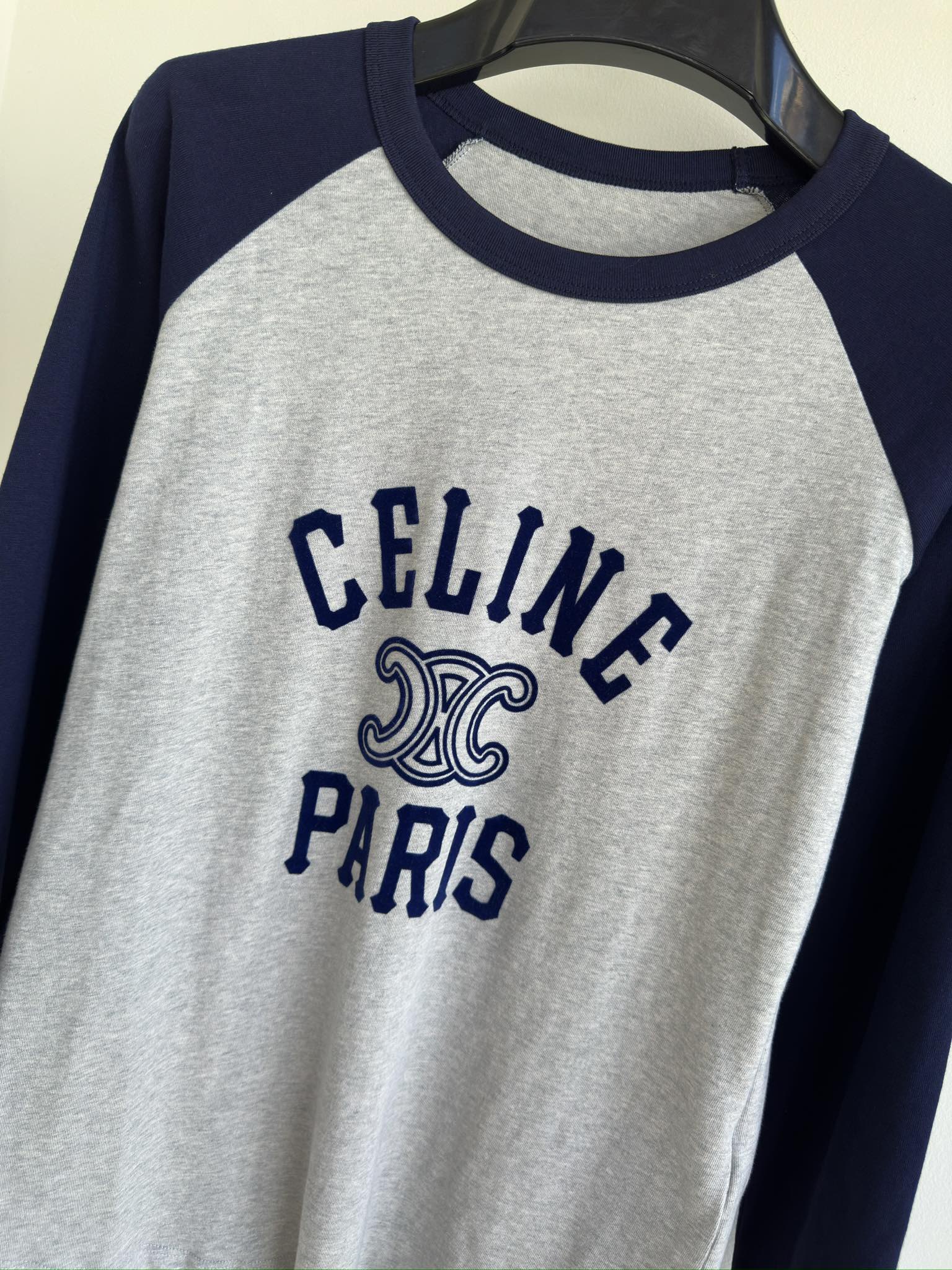 Bagsaaa Ce1i*e Paris T-Shirt In Cotton Jerseygrey Melange/Navy
