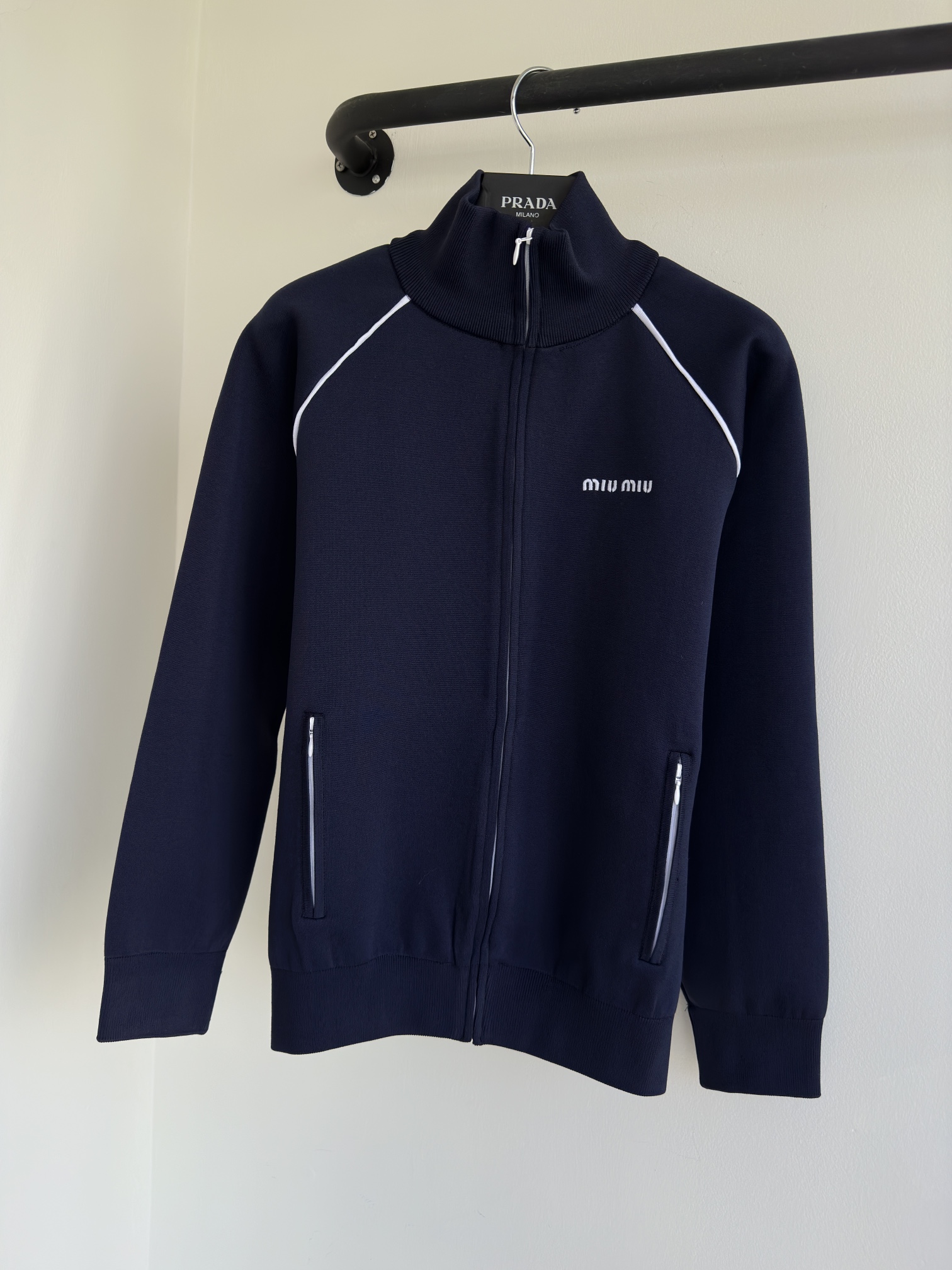 Bagsaaa M1um1u Nylon Sweatshirt Navy