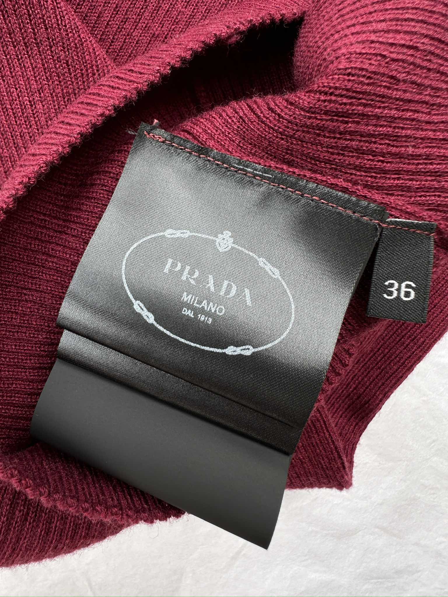 Bagsaaa Pra*a Silk Crew-neck Sweater With Logo Red