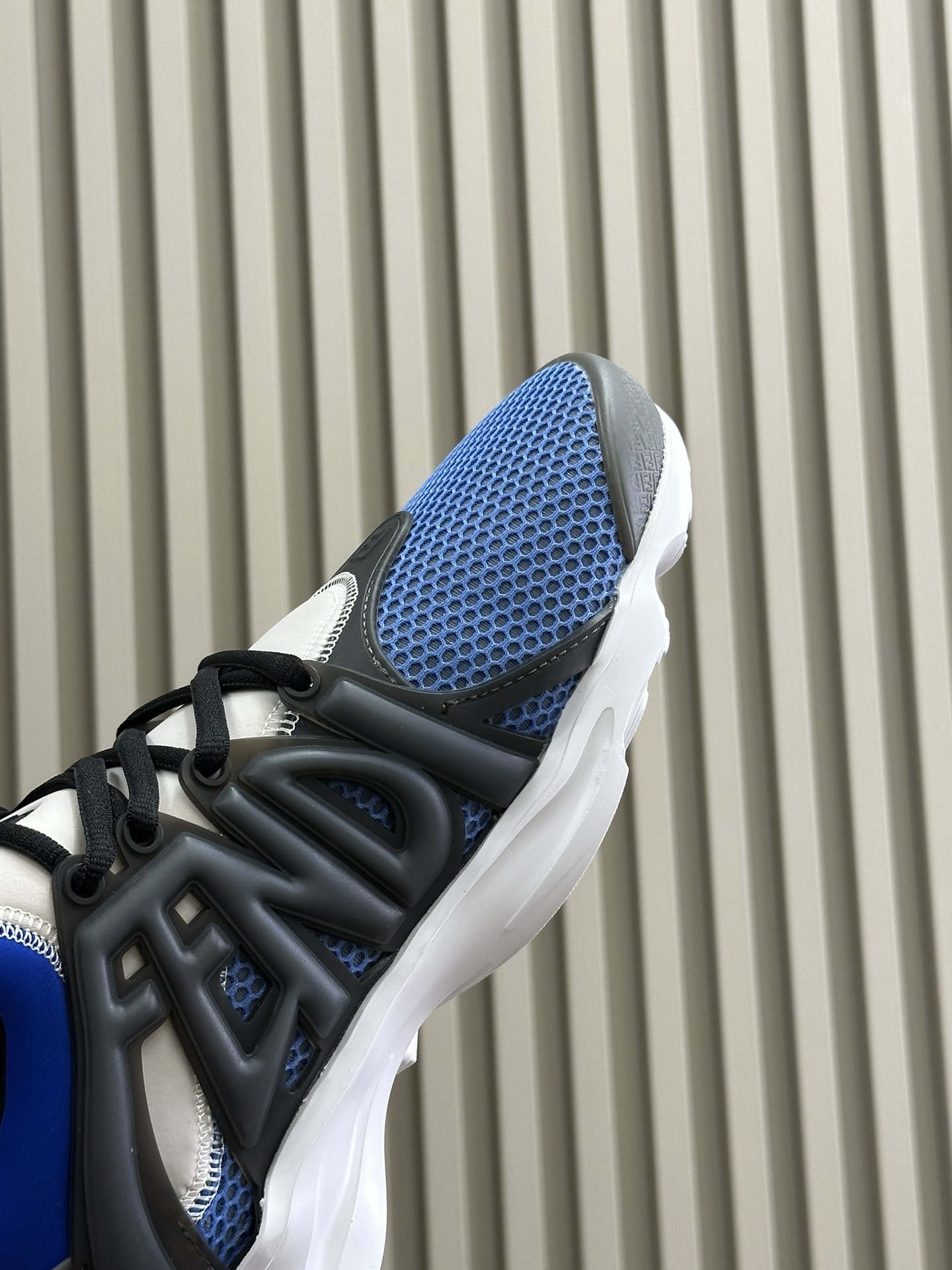 Bagsaaa F**di Tag Sneakers Blue Technical Mesh Running Sneakers