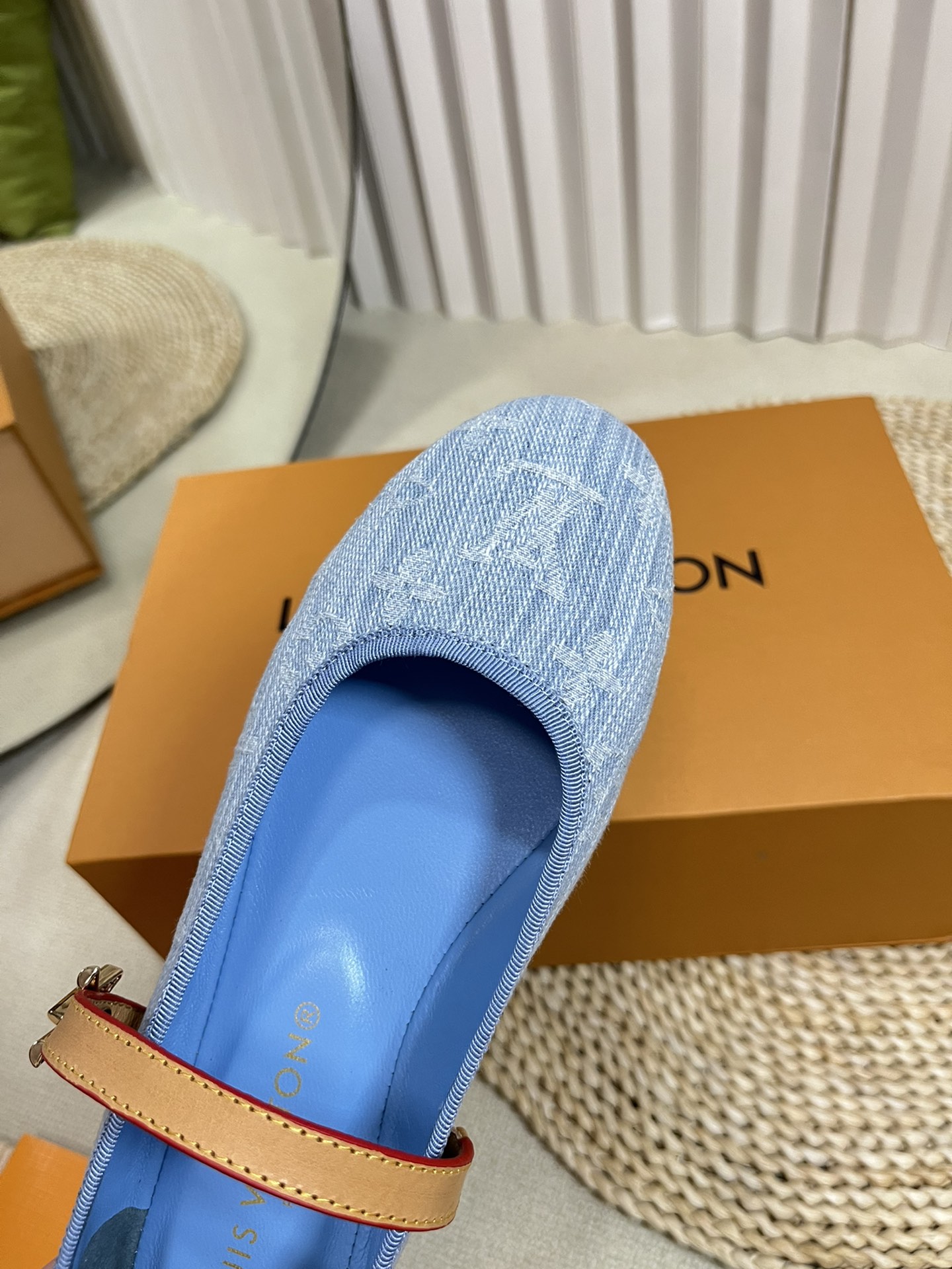 Bagsaaa L0vis Vvtt0n Romy Flat Ballerina Light Blue