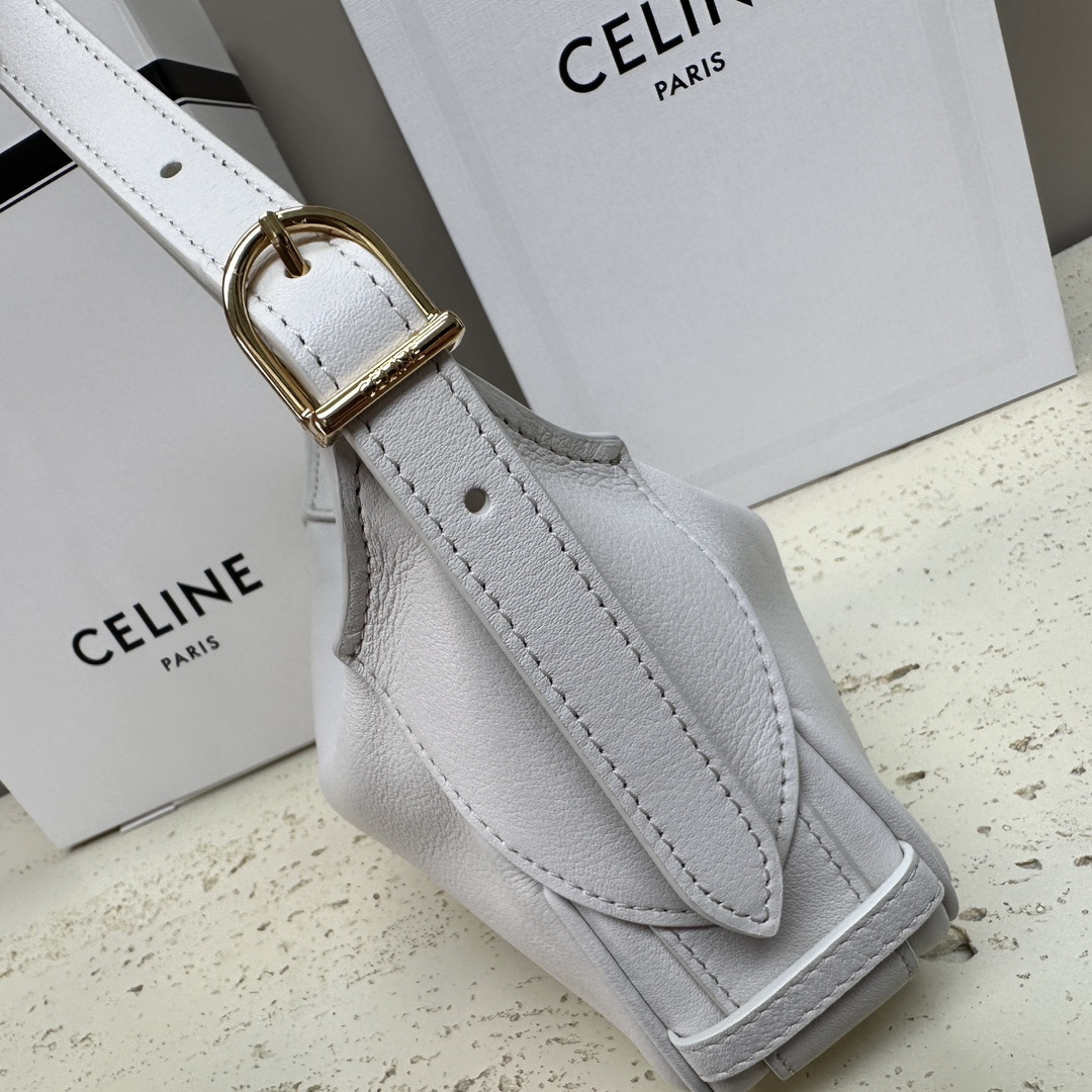 Bagsaaa Mini Romy In S*pple Calfskin White - 19 X 14 X 5 CM