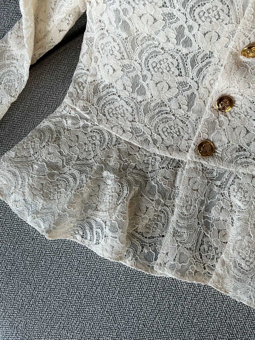 Bagsaaa Ce1i*e Chelsea Jacket In Lace Naturel