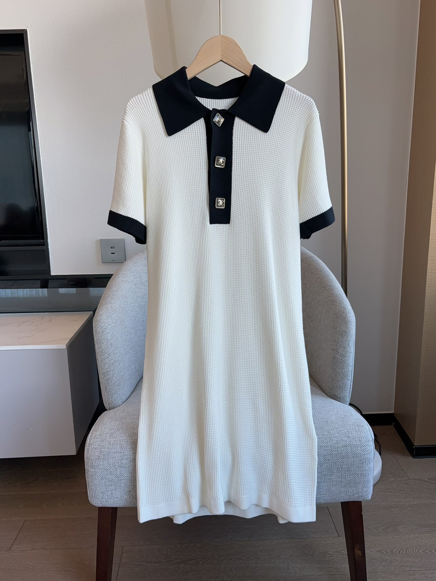 Bagsaaa Ch**el Polo Dress White