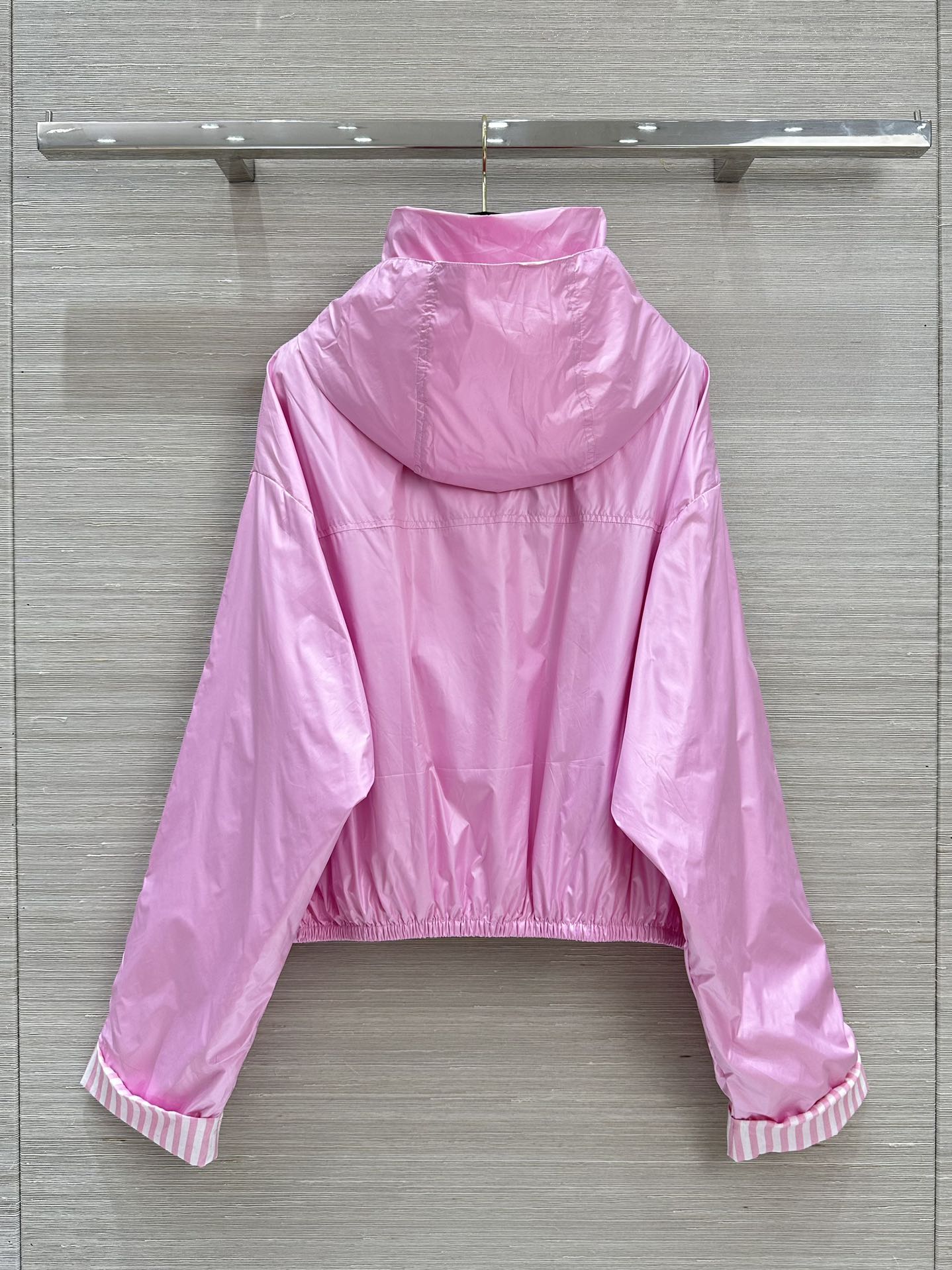 Bagsaaa Ch**el Stripes Plain Logo Jackets Pink