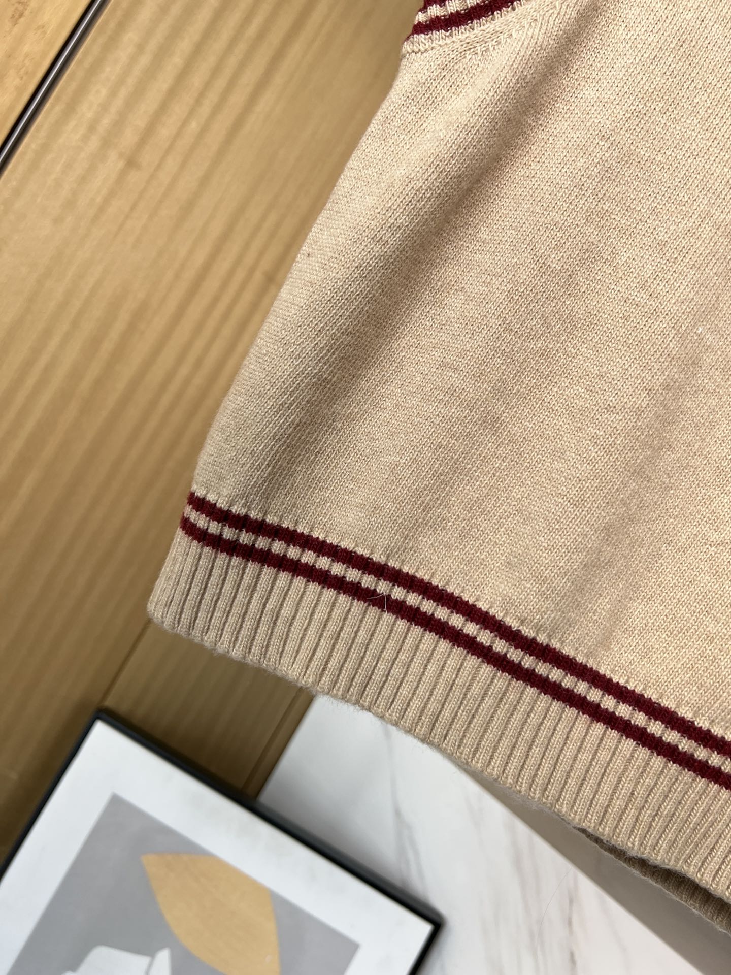 Bagsaaa Pra*a Wool And Cashmere Vest Camel/Amaranth