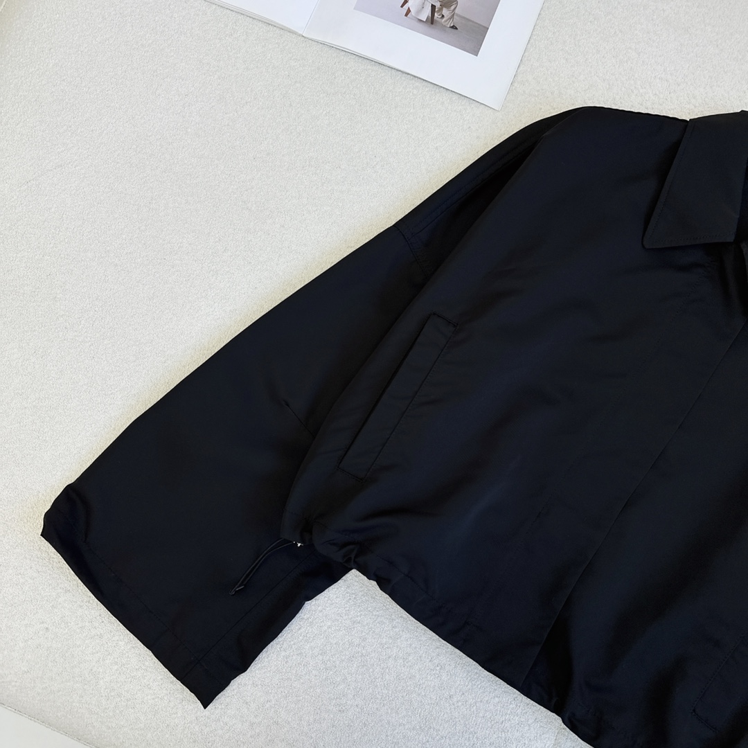 Bagsaaa Gvc*1 Polyester Twill Bomber Jacket Black 781370