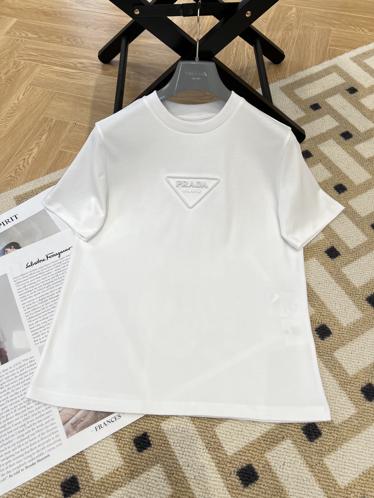Bagsaaa Pra*a Interlock T-shirt White