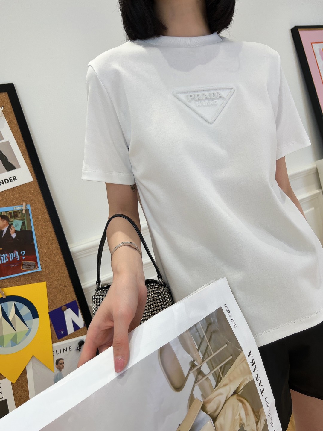 Bagsaaa Pra*a Interlock T-shirt White