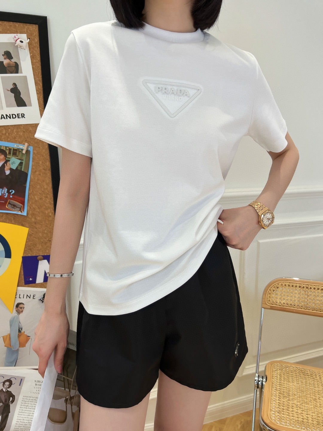 Bagsaaa Pra*a Interlock T-shirt White