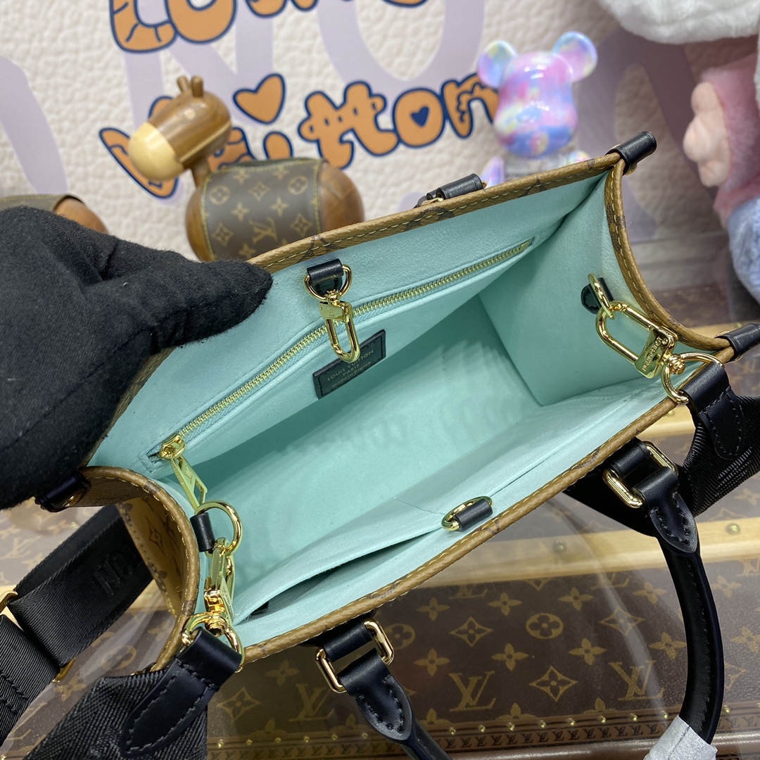 Bagsaaa L0vis Vvtt0n M47199 OnTheGo PM Tote Bag duck crafted - 25 x 19 x 11.5 cm