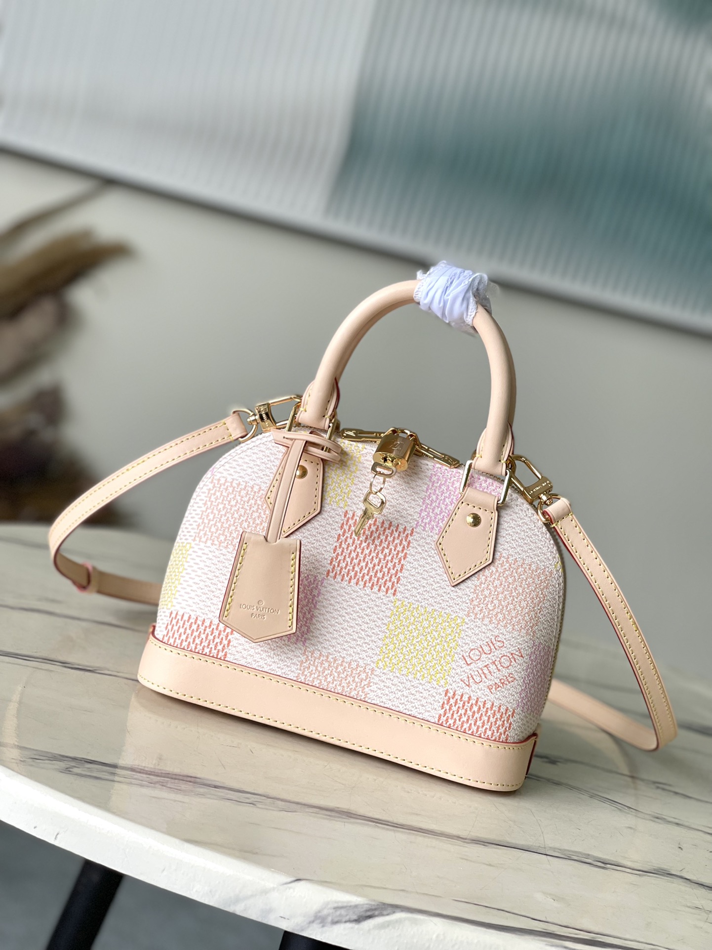 Bagsaaa L0vis Vvtt0n N40516 Alma BB Bag Peach - 23.5 x 17.5 x 11.5 cm