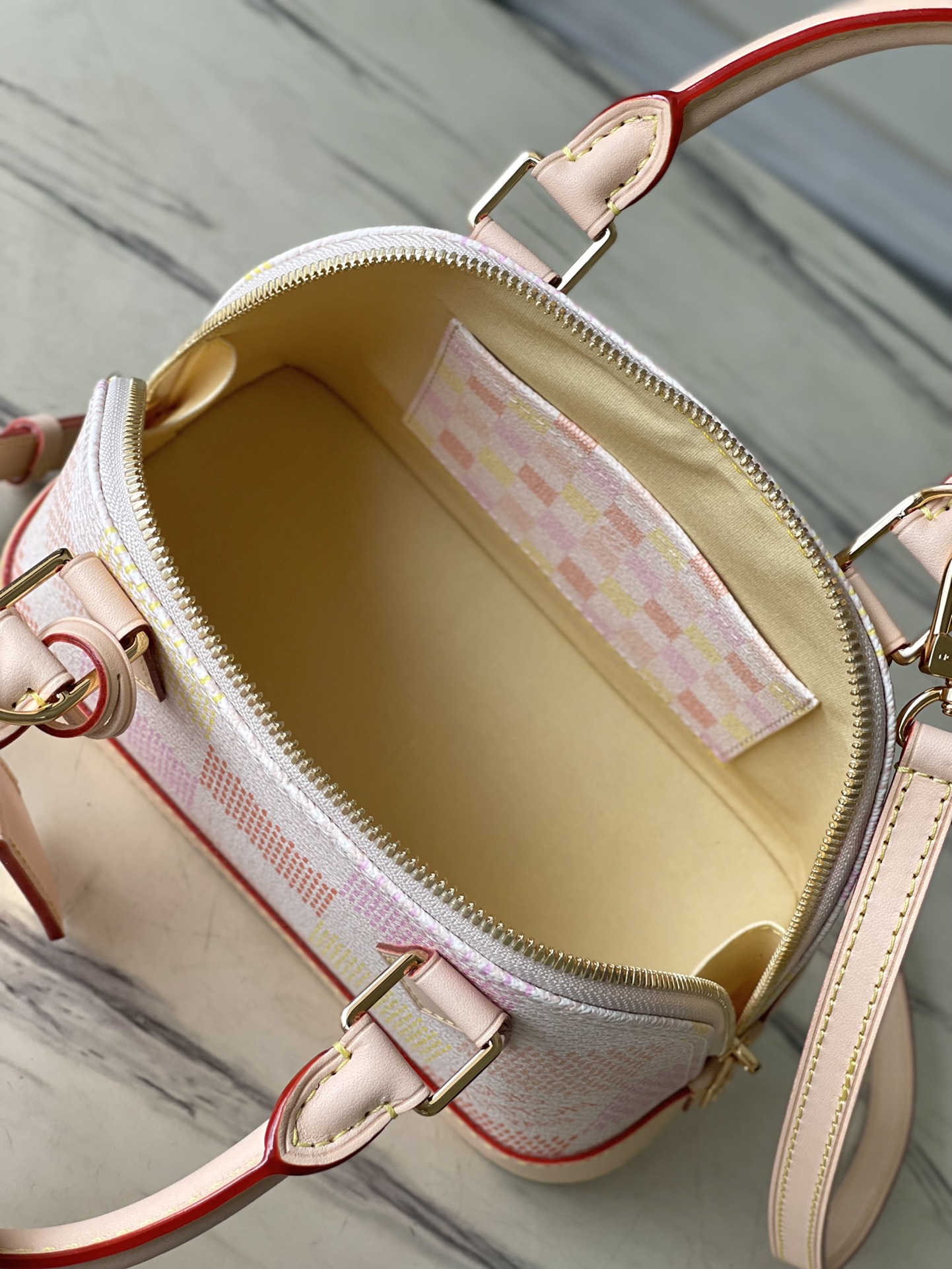Bagsaaa L0vis Vvtt0n N40516 Alma BB Bag Peach - 23.5 x 17.5 x 11.5 cm