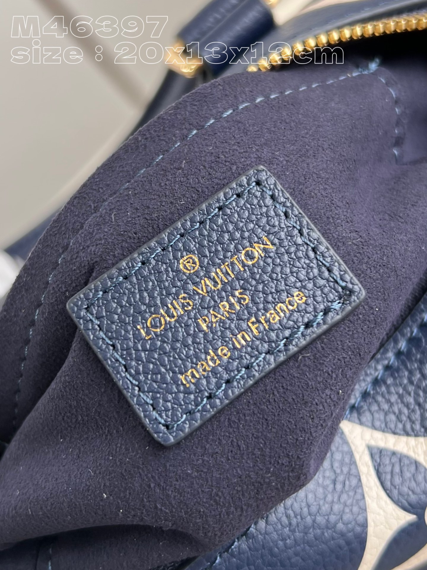 Bagsaaa L0vis Vvtt0n M47048 Speedy Bandoulière 20 Bag Navy Blue - 20.5 x 13.5 x 12 cm