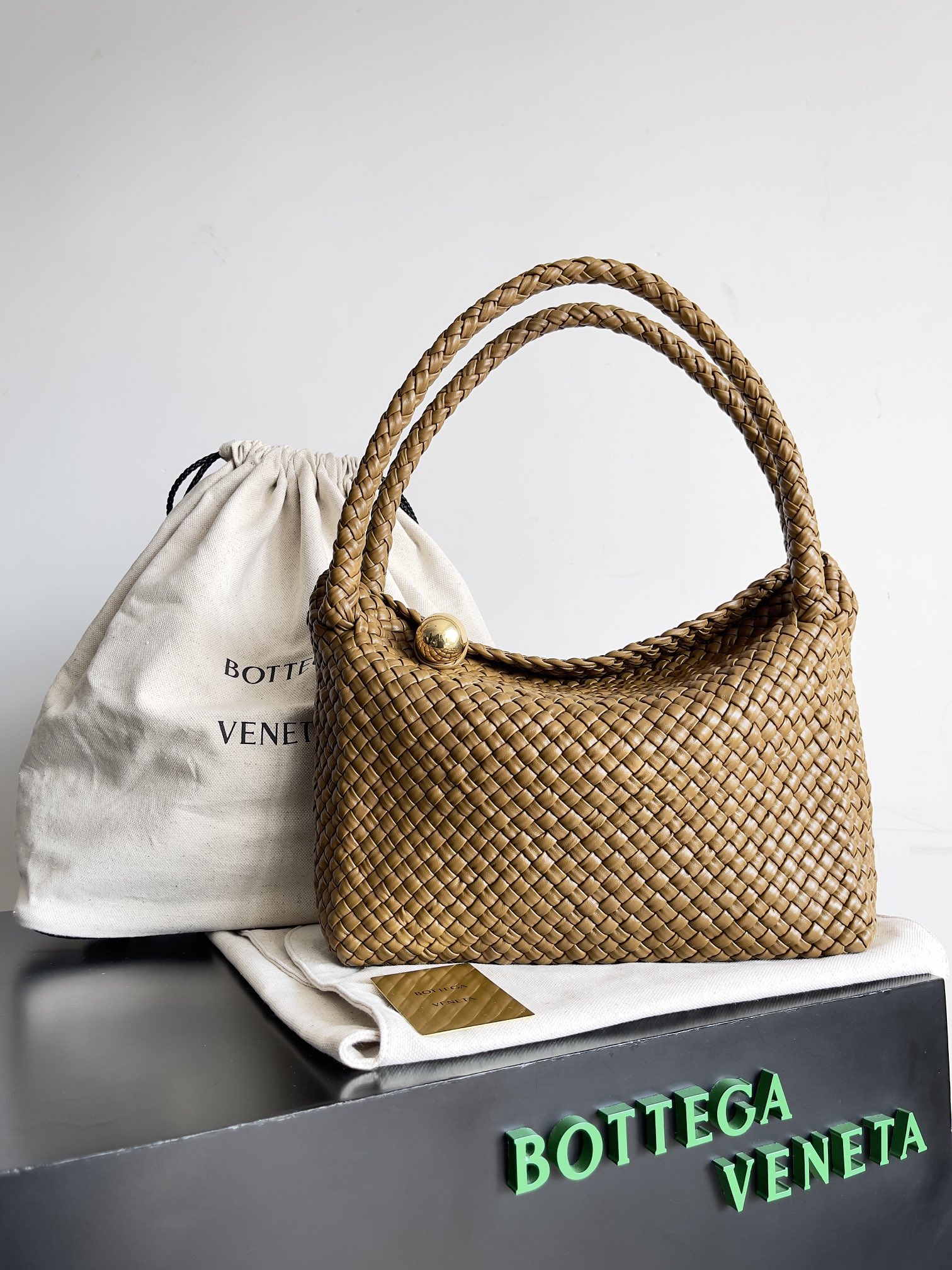 Bagsaaa B0tt*ga Ven*ta Tosca Shoulder Bag Brown - 27*9*18cm