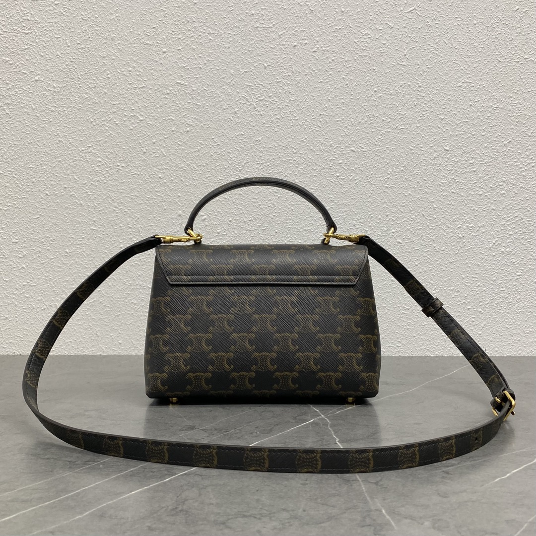 Bagsaaa Ce1i*e Teen Nino Bag In Triomphe Canvas 118112 - 20.5 X 13 X 8 CM