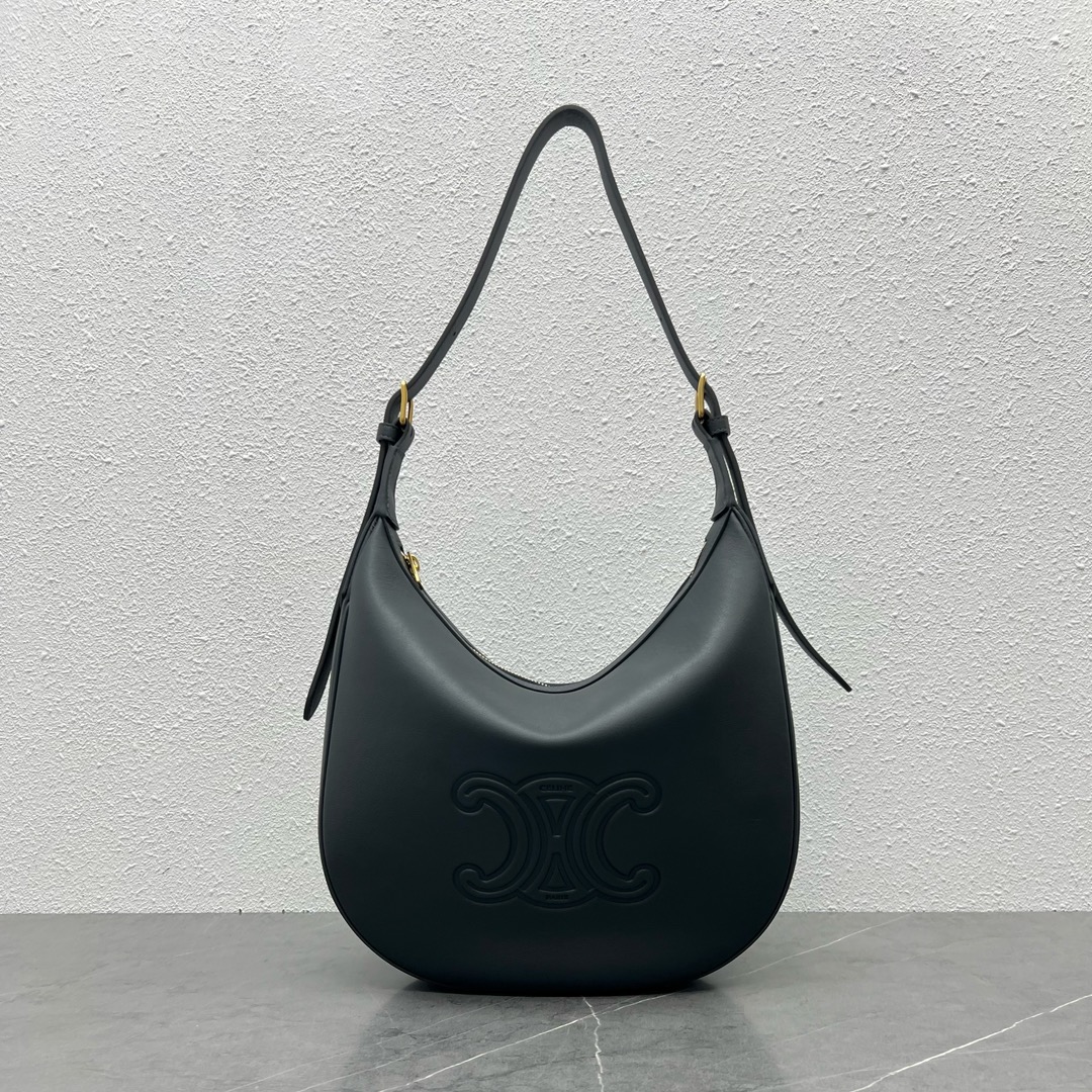 Bagsaaa Ce1i*e Medium Heloïse Bag Cuir Triomphe In S*pple Calfskin Black - 30 X 28.5 X 8 CM