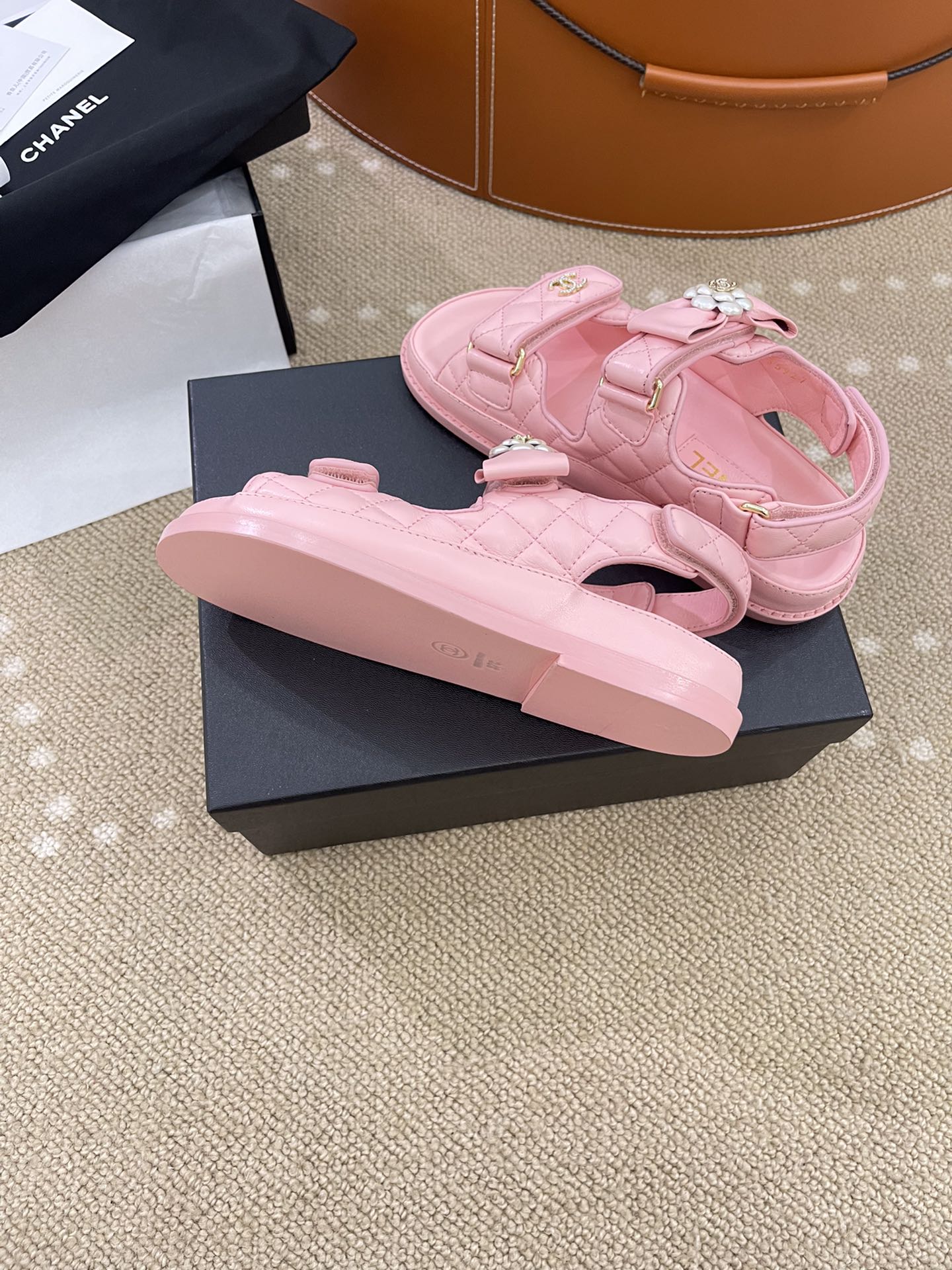 Bagsaaa Ch**el G45330 Pink Sandals