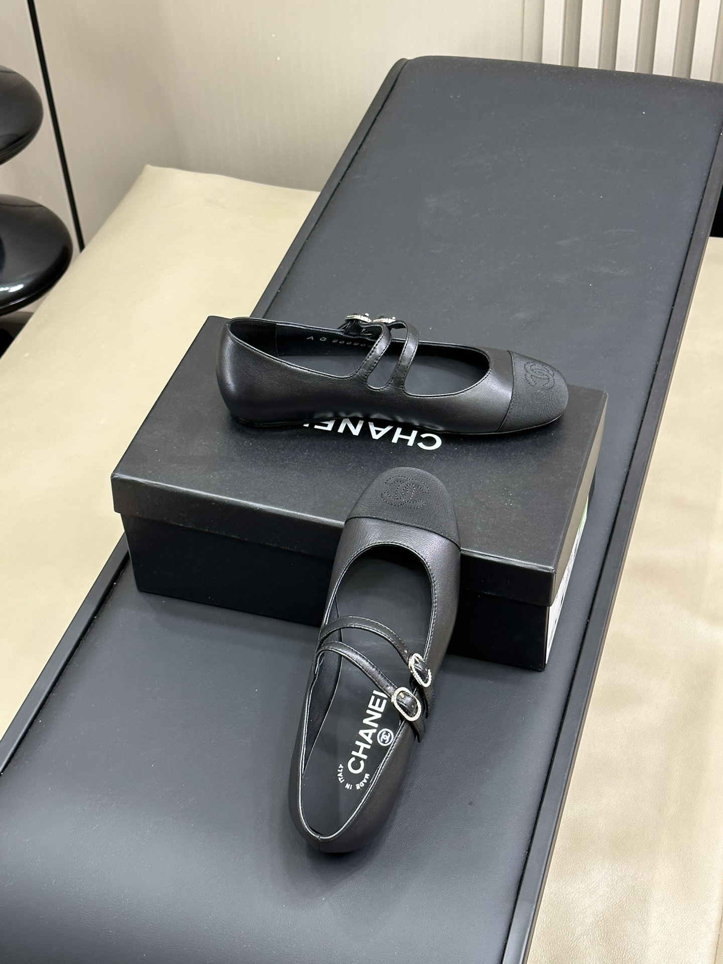 Bagsaaa Ch**el Mary Janes Black Lambskin G45697