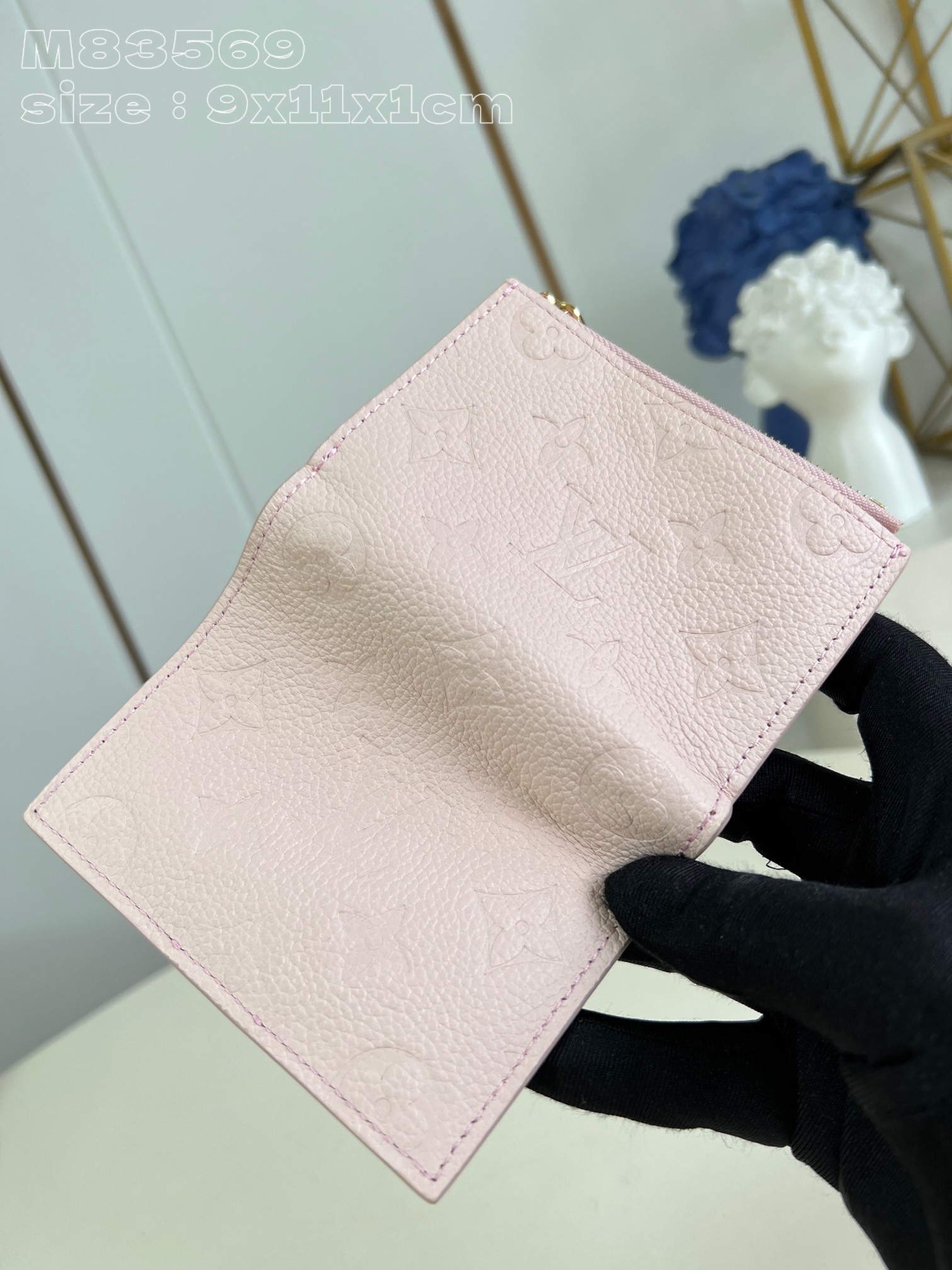 Bagsaaa L0vis Vvtt0n M83569 Lisa Wallet Light Pink - 9 x 11.5 x 1.5 cm
