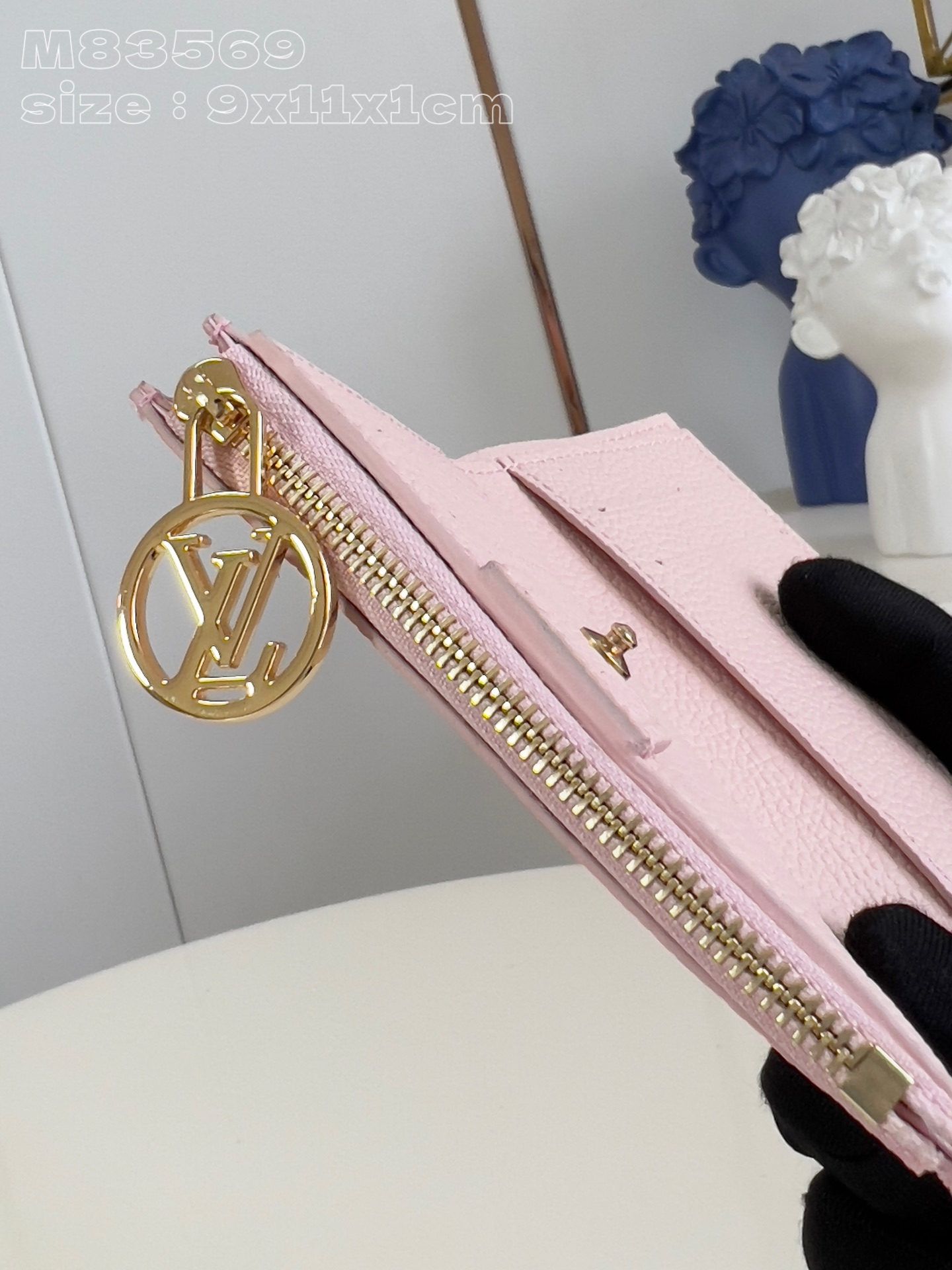 Bagsaaa L0vis Vvtt0n M83569 Lisa Wallet Light Pink - 9 x 11.5 x 1.5 cm
