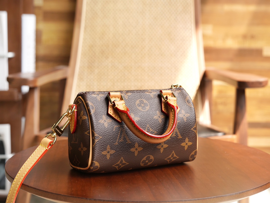Bagsaaa L0vis Vvtt0n M81085 Nano Speedy Bag Monogram - 16 x 10 x 7.5 cm