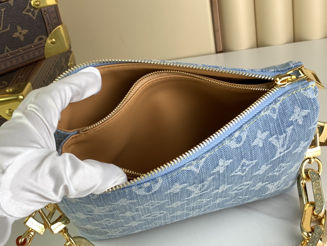 Bagsaaa L0vis Vvtt0n M11401 Coussin BB Sky Blue Denim - 21 x 16 x 7 cm
