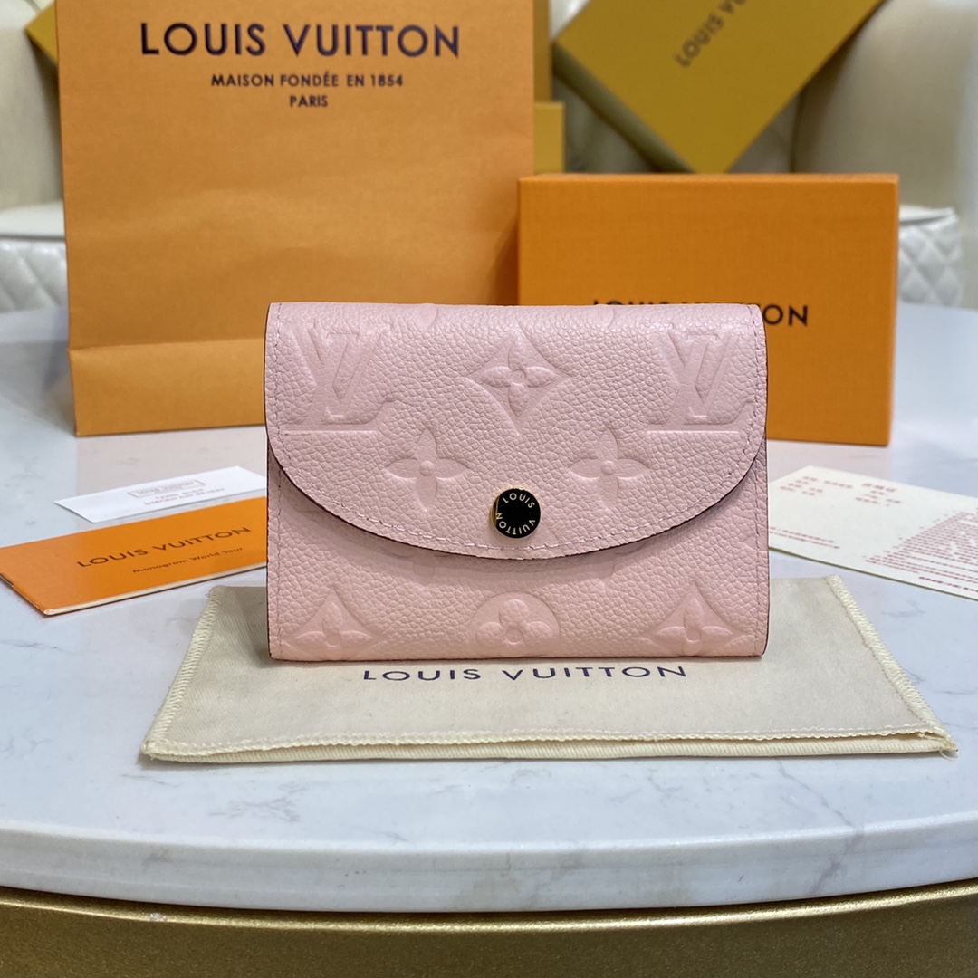 Bagsaaa L0vis Vvtt0n M81520 Rosalie Coin Purse Light Pink - 11 x 8 x 2.5 cm