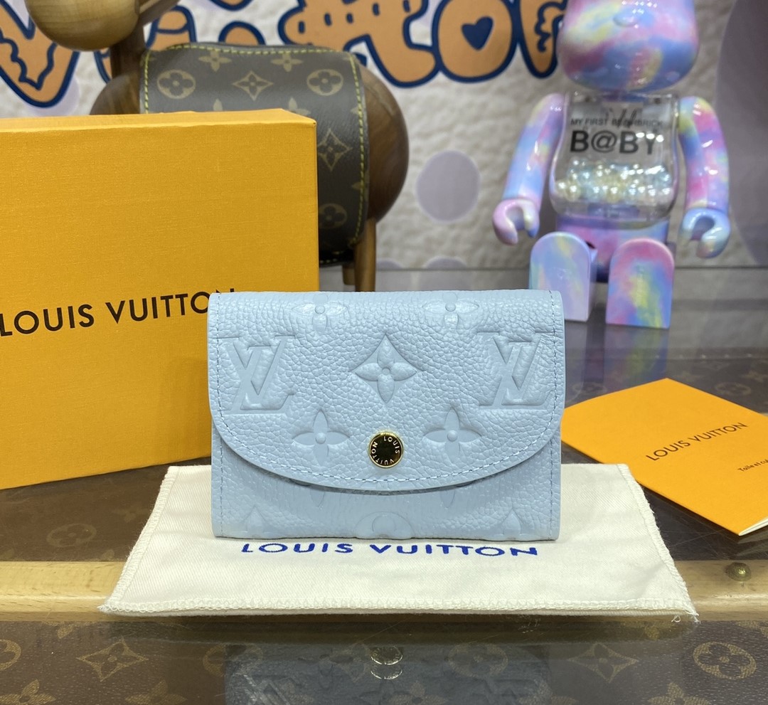 Bagsaaa L0vis Vvtt0n M83231 Rosalie Coin Purse Light Blue - 11 x 8 x 2.5 cm