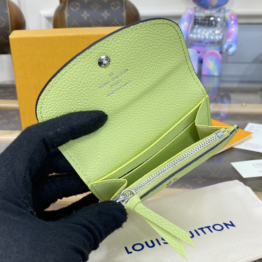 Bagsaaa L0vis Vvtt0n M82392 Rosalie Coin Purse Green - 11 x 8 x 2.5 cm