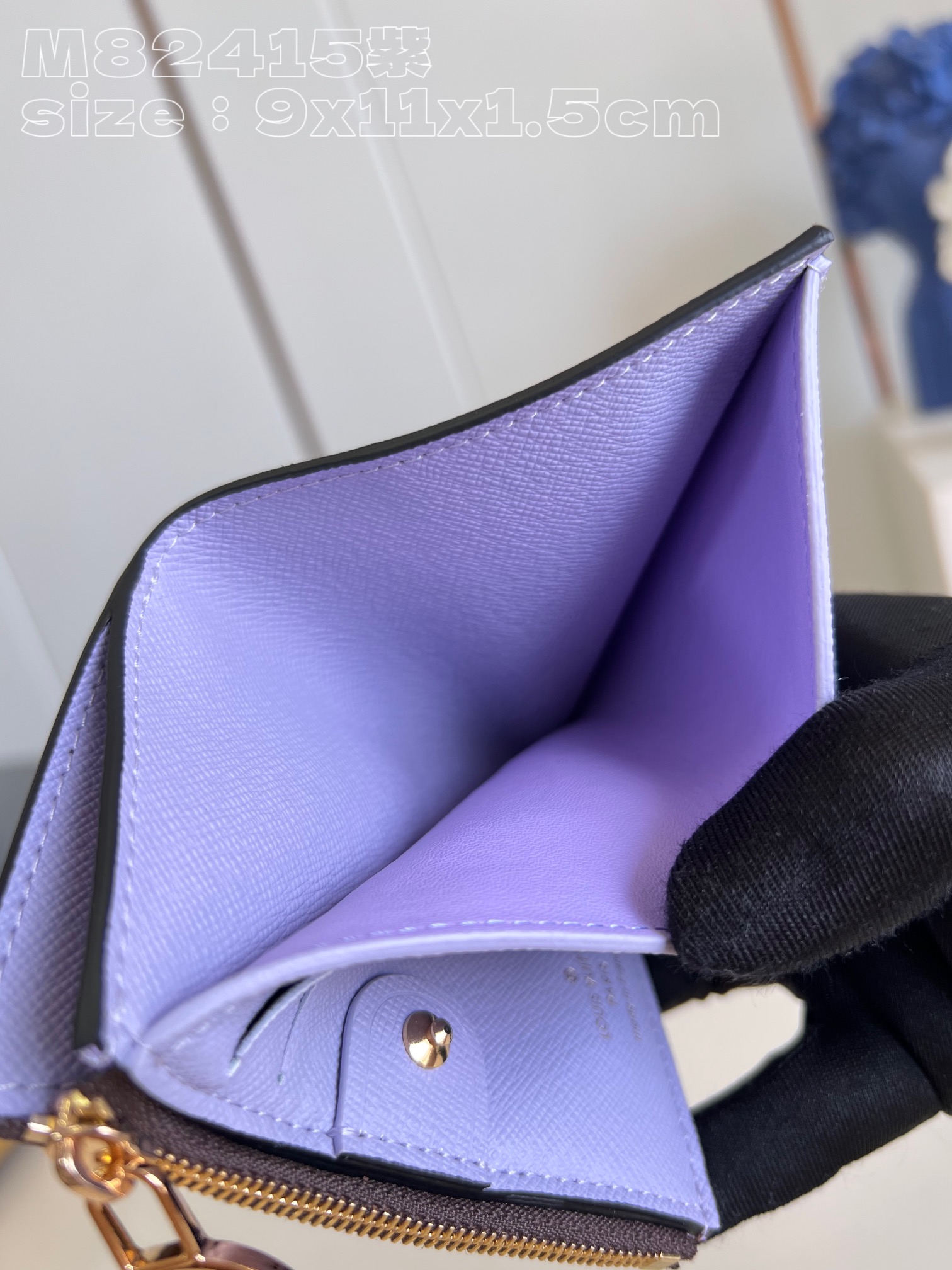 Bagsaaa L0vis Vvtt0n M82415 Lisa Wallet Purple Inside - 9 x 11.5 x 1.5 cm