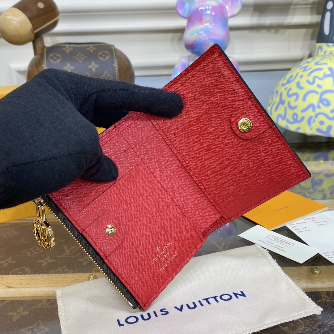 Bagsaaa L0vis Vvtt0n M82381 Lisa Wallet Red Inside - 9 x 11.5 x 1.5 cm