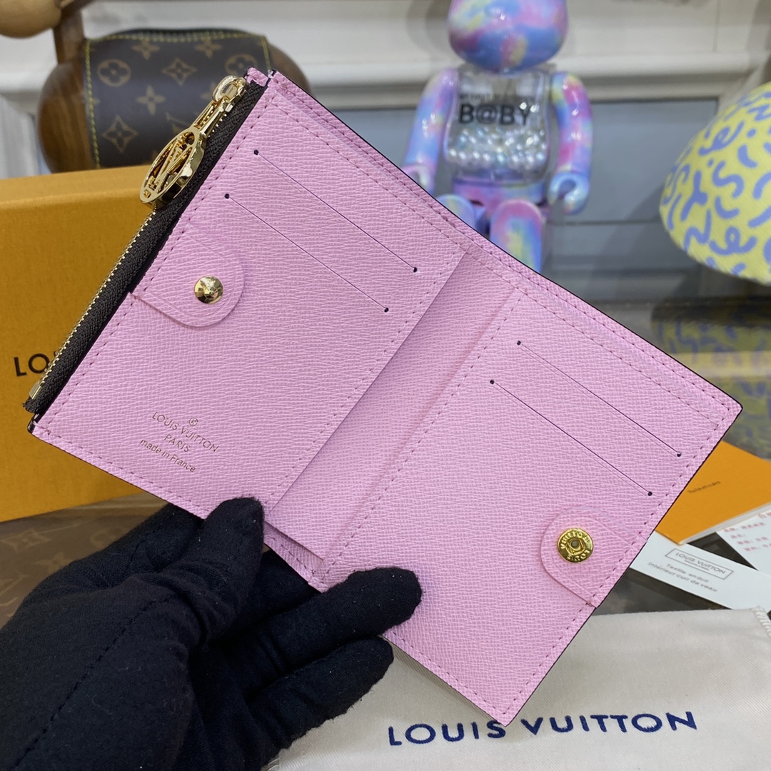Bagsaaa L0vis Vvtt0n M82383 Lisa Wallet Pink Inside - 9 x 11.5 x 1.5 cm