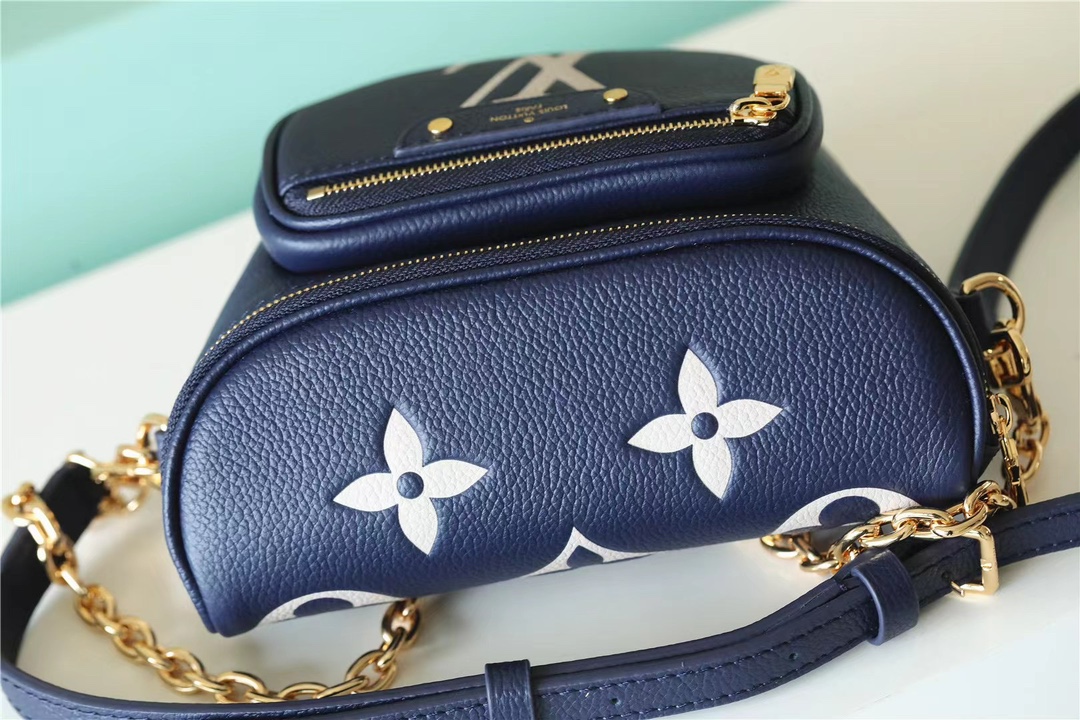 Bagsaaa L0vis Vvtt0n M85636 Mini Bumbag Navy Blue - 17 x 12 x 9.5 cm