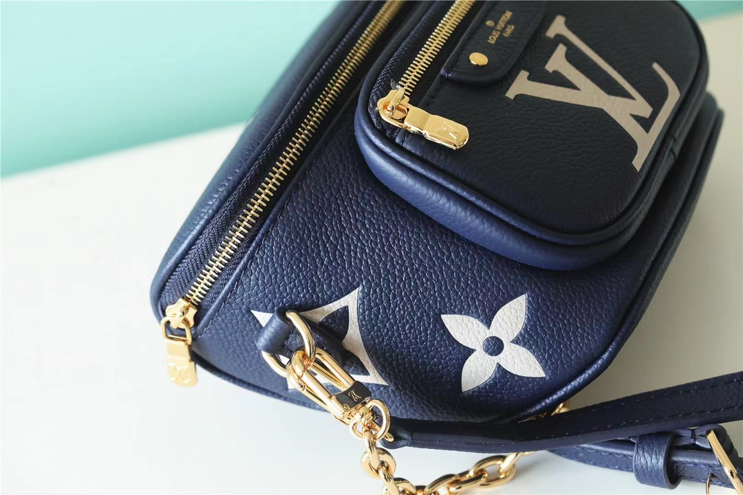 Bagsaaa L0vis Vvtt0n M85636 Mini Bumbag Navy Blue - 17 x 12 x 9.5 cm