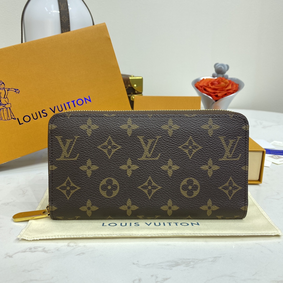 Bagsaaa L0vis Vvtt0n M42616 Zippy Wallet Brown Inside - 19.5 x 10.5 x 2.5 cm