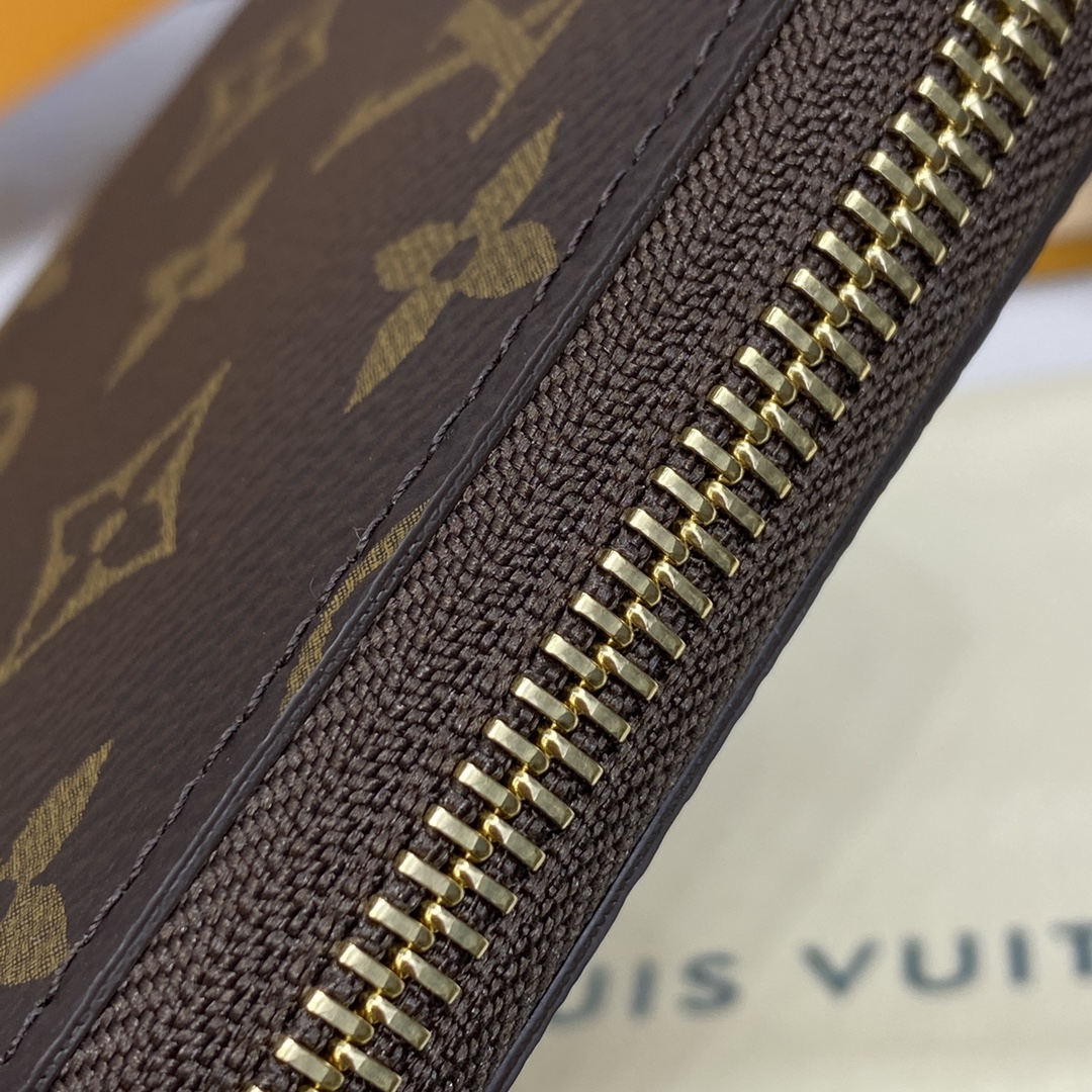 Bagsaaa L0vis Vvtt0n M42616 Zippy Wallet Brown Inside - 19.5 x 10.5 x 2.5 cm