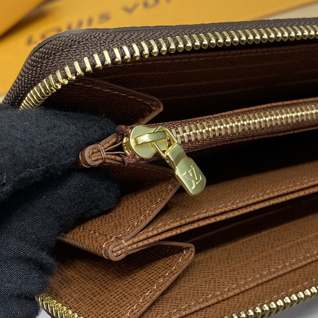 Bagsaaa L0vis Vvtt0n M42616 Zippy Wallet Brown Inside - 19.5 x 10.5 x 2.5 cm