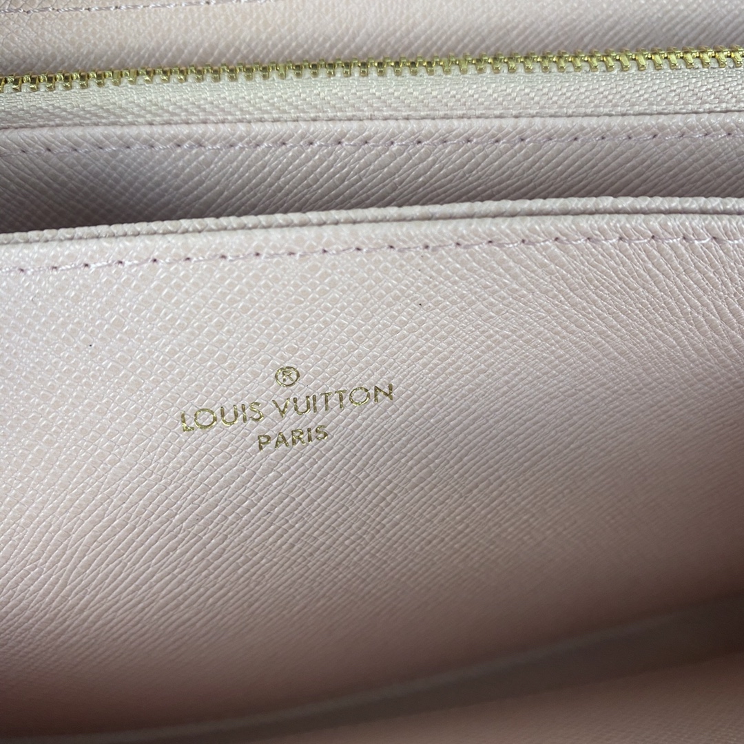 Bagsaaa L0vis Vvtt0n N60046 Zippy Wallet Pink Inside - 19.5 x 10.5 x 2.5 cm