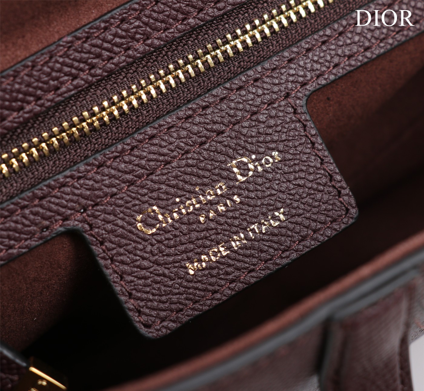 Bagsaaa D10r Saddle Bag with Strap Burgundy Grained Calfskin - 25.5 x 20 x 6.5 cm