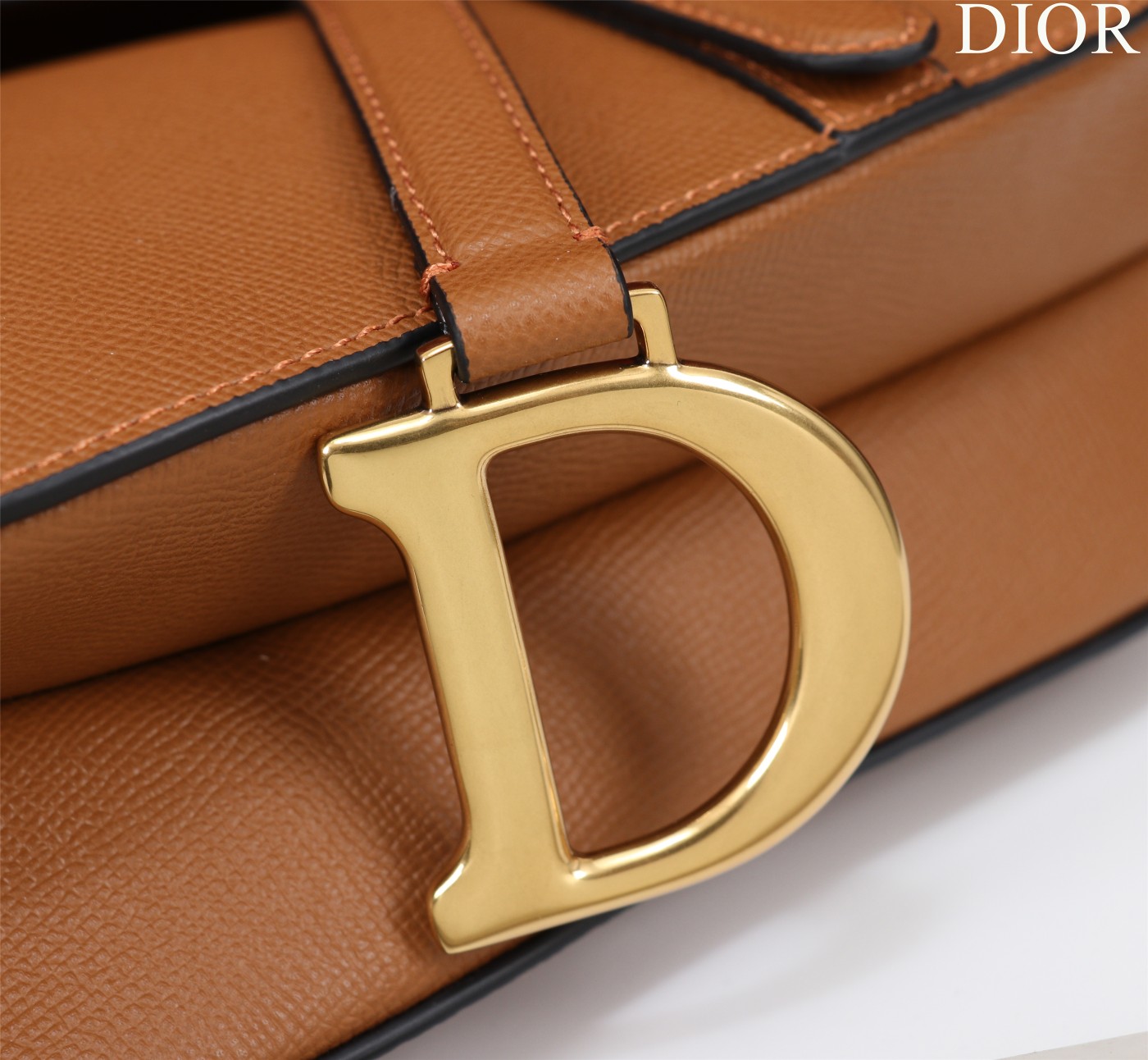 Bagsaaa D10r Saddle Bag with Strap Brown Grained Calfskin - 25.5 x 20 x 6.5 cm