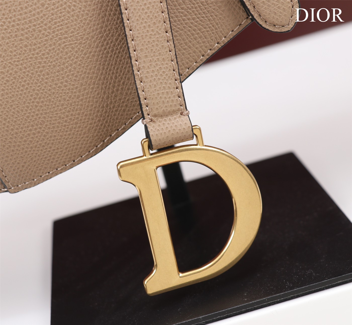 Bagsaaa D10r Saddle Bag with Strap Nude Grained Calfskin - 25.5 x 20 x 6.5 cm