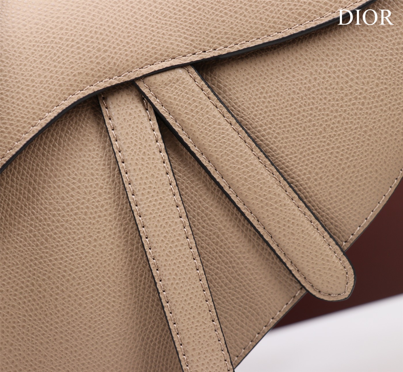 Bagsaaa D10r Saddle Bag with Strap Nude Grained Calfskin - 25.5 x 20 x 6.5 cm