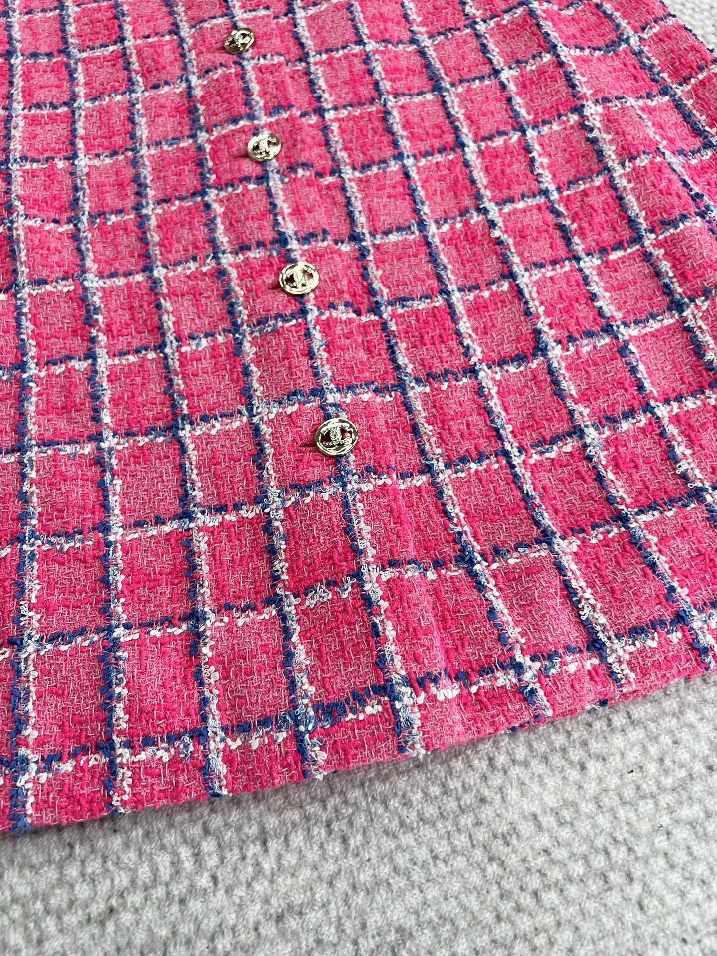 Bagsaaa Ch**el Dress Pink Tweed P76664
