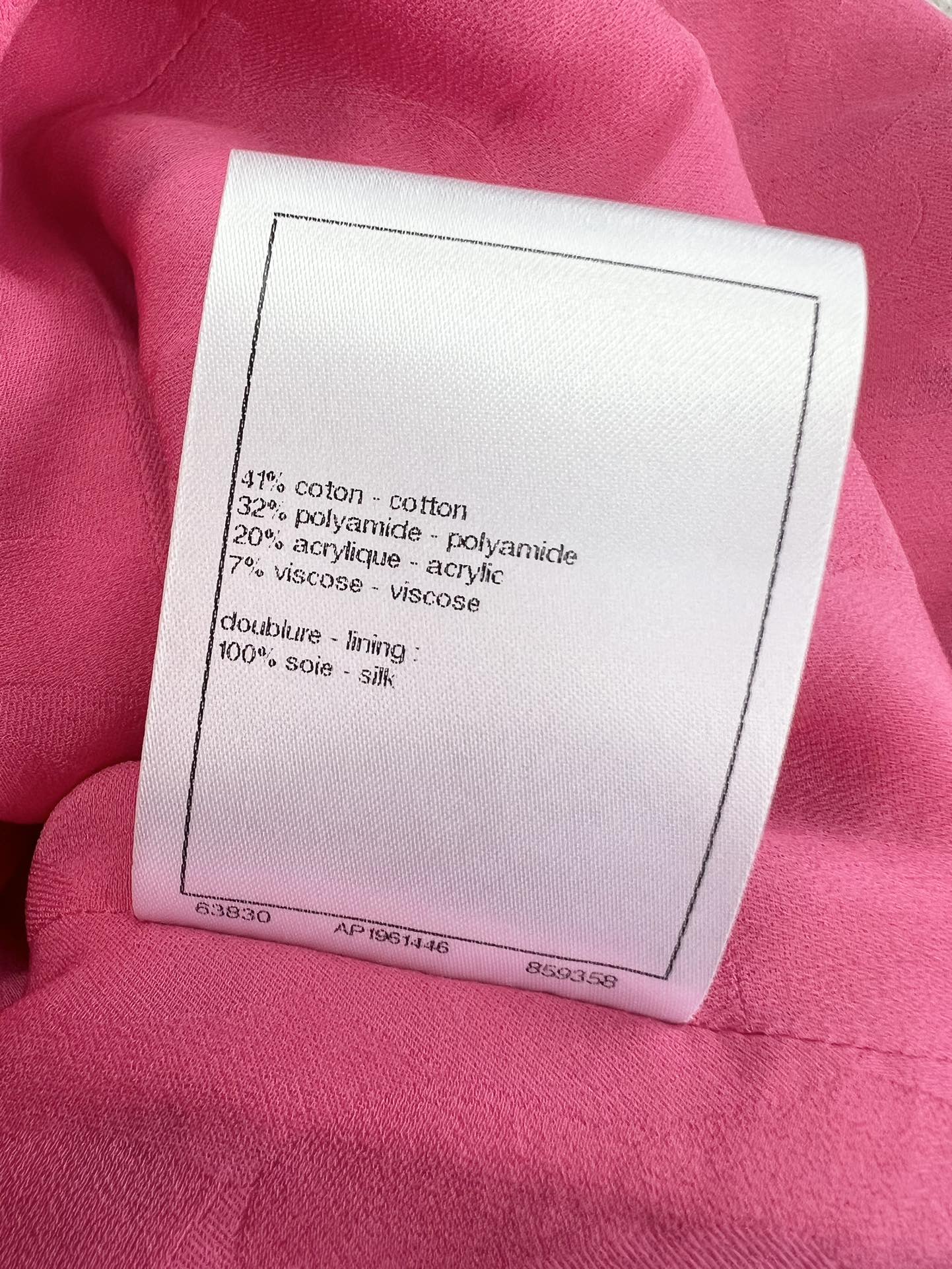 Bagsaaa Ch**el Dress Pink Tweed P76664