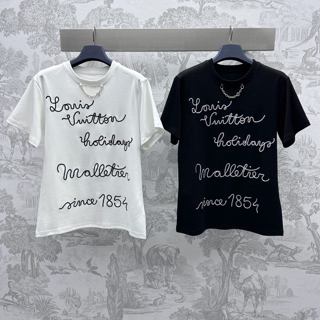 Bagsaaa L0vis Vvtt0n Embroidered LV Club T-Shirt